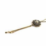 Collana in lega di ottone & rame trattata oro antico con cristalli SWAROVSKI.