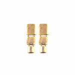 Hypoallergenic bronze earrings treated with gold