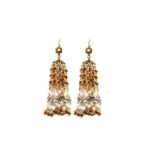 Hypoallergenic bronze earrings treated with gold