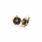 Hypoallergenic gold treated bronze earrings with SWAROVSKI crystal.